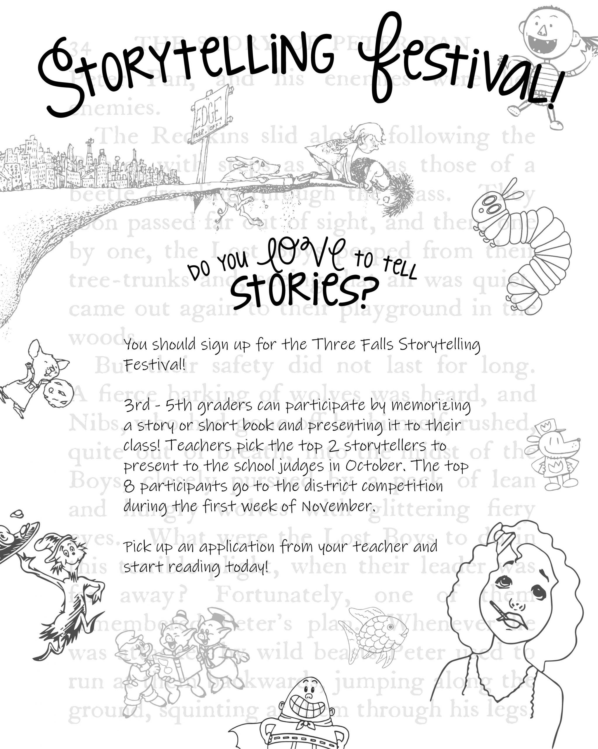 Storytelling Festival informational flyer